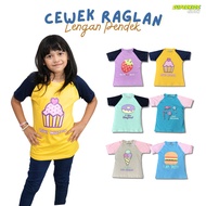 GIRLS' RAGLAN STYLE CLOTHES WITH CUTE MOTIFS IN CALM COLORS | Girls' T-shirts | Girls' T-shirts | GI
