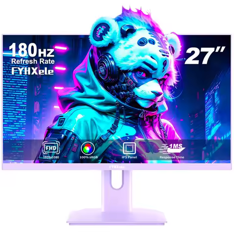 FYHXele 27 inch 180Hz IPS Gaming Monitor 1Ms Fast Response Speed 1920 * 1080 HDMI DP Ultrawide PC Su