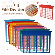 WINTE 8pcs Hanging Folder Separator, Multicolor Plastic Hanging File Divider, Durable A4 File Rack P