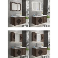 [in stock]J6DANew Chinese Style Bathroom Cabinet Combination Oak Bathroom Sink Wash Face Inter-Platform Basin Smart Mirror Cabinet Washstand Bathroom