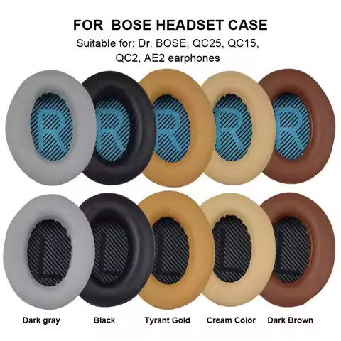 Leather Earpads For BOSE QC 2 15 25 35 Qc35 Ear Pads Replacement BOSE QC35 QC25 QC15 SoundTrue Quiet