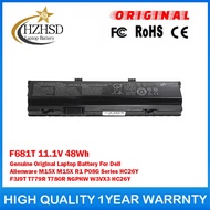 F681T 11.1V 48Wh Genuine Original Laptop Battery For Dell Alienware M15X M15X R1 P08G Series HC26Y F