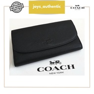 Dompet Wanita Hitam Coach Checkbook Wallet Black Original