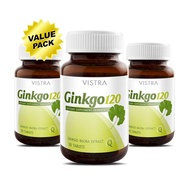 Vistra Ginkgo 120mg 3x30 Tablets วิสทร้า จิงโกะ 3x30 เม็ด (Value Pack)