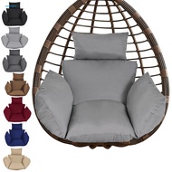 [Georgia]  Easy to Clean Egg Chair Padding Egg Chair Cushion with Headrest Comfortable Swing Chair C
