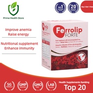 [buy 3 get 1 free] Ferrolip FORTE improves anemia, boosts energy, provides essential nutrients, enha