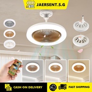 [SG Seller] LED Ceiling Fan Light/ Round Ceiling Light with Fan With Remote Control - 30W Remote Ceiling Fans With Lamp Wind Hanging Ventilator Silent Fan Aromatherapy Fan + Free G