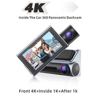 3-ChannelM360 4K  Dashcam | 3 Channel | 4K Front + FHD 1080P Inner + FHD 1080P Rear | WIFI in-App