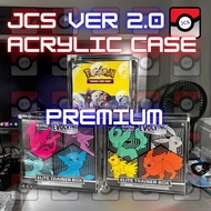 JCS Pokemon Booster Box ETB Acrylic Case - Magnetic Lid Protective Acrylic Display Box