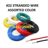 1ROLL STRANDED WIRE 22AWG 100M/ROLL RANDOM COLOR HOOK UP WIRE ASSORTED COLOR