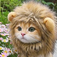 Topi Kepala Singa Kucing Topi Kostum Haiwan Peliharaan Telinga Arnab Anjing Comel Anak Kucing Berlor