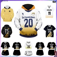 Anime Haikyuu Schweiden Adlers Jersey Round Collar T-shirt
