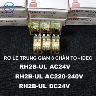 IDEC 5A Intermediate Relay RM2S-UL RY4S-UL, Relay 10A RH2B-UL RH4B-UL DC12V DC24V AC24V AC220V