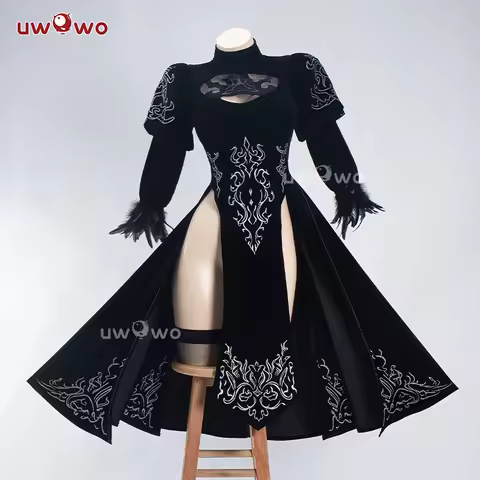 UWOWO 2B Cosplay Game 2B Redesign Cheongsam Fanart Cosplay Costume Halloween Costume