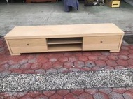 【全省二手家具 崇德旗艦館】白橡色雙抽電視櫃 七尺電視櫃 7尺電視櫃 TV櫃 矮櫃 收納櫃 置物櫃 視聽櫃 客廳櫃