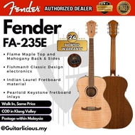 Fender FA-235E Concert Semi Acoustic Guitar with Fishman Electronics Laurel FB, Natural ( FA235E / F