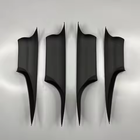 F01 Left/Right Side Black Carbon Door Interior HandleInner Handle Pull Cover Easy For BMW 7 Series F