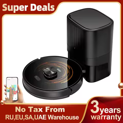 Robot Vacuum Cleaner ABIR K30,Auto-empty Dock,UV Spot Cleaning,6500PA Suction,Multi-floor Map,Custom