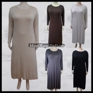 MBS Plus Size XS ~ 6XL Celina Muslimah Big Size Inner Jubah Multi Colors (Full Set Big Size)