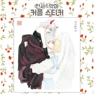 Angel & Devil Couple (jinah) vintage Oriental cute girl boy person sticker