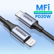 UGREEN MFI Bradied USB C to Lightning 20W PD Fast Charging USB Type C Cable Data Cable for iPhone 14