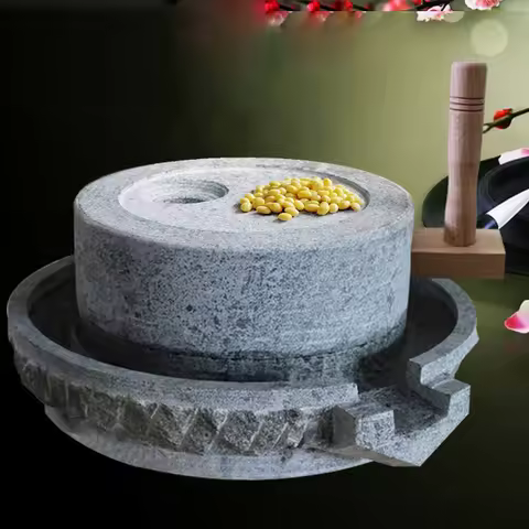 Coffee beans grind hand grinding Soy milk machine granite Rotary stone mill Home beans triturate com