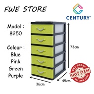 Century 5 Tier Plastic Drawer / Storage Cabinet 8250