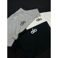 Alo's summer sports casual T-shirt Alo's cotton loose letter printed shirt short sleeve