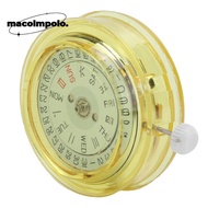 Cal.8205 Watch Movement, Dual Calendar Metal 3 Hands Dual Day Date Movement, Gold Watch Movement Spa