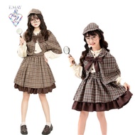 Cosplay Detective Sherlock Holmes Parent-Child Outfit - Ideal for Parties & Role Play