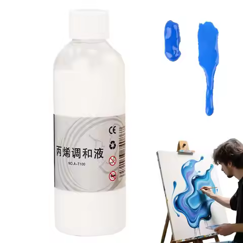 100ml Acrylic Fluid Medium Paint Thinner Art Acrylic Paint Thinner for Teachers Artists Palette Prep