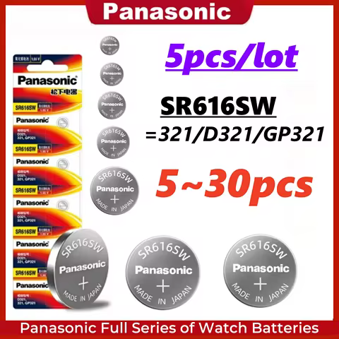 5-30PCS Panasonic SR616SW 321 watch battery D321 GP321 button battery for Tissot CK Quartz watch Sil