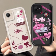 Casing For Realme C30 C30S Cartoon Silicone Smartphone Soft Phone Case TPU Trend Love Label ins Ange