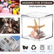 Acrylic Boxes Clear Box with Lid 4 Packs 4x4x4Inch Acrylic Decorative Boxes Transparent Display Box 