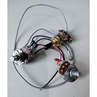 Wiring set EVH wolfgang standard wiring Harness T and V alpha solid shaft pots 3 way Toggle Gold