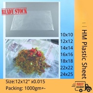 1KG HM Plastic Sheet HDPE Bag Single Side Plastik Keping Bungkus Tapao 12x12 14x14 16x16 18x18 20x20