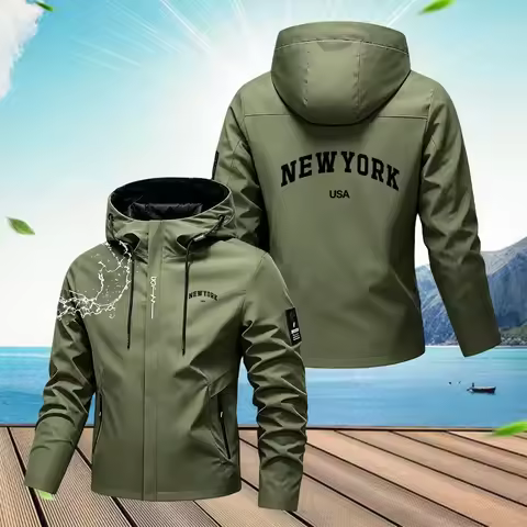 2026 New Aston Martin Team Windproof and Waterproof Hooded Jacket - Men's Premium Outdoor Racing Out