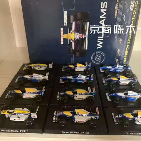 Aoshima 1:64 CANON Williams HONDA FW11B FW14B FW15C FW16 FW18 Collect die cast alloy F1 racing model