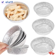 ELO 50Pcs Round Aluminium Foil Trays Microwave Disposable Roasting Air Fryer Liner