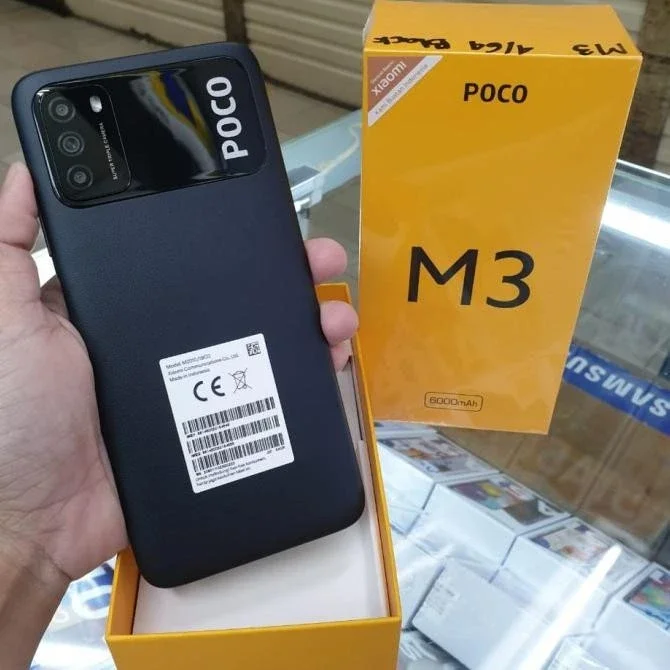 Hp Xiaomi Poco M3 Black Ram 6/128Gb Second Bekas Mulus Original