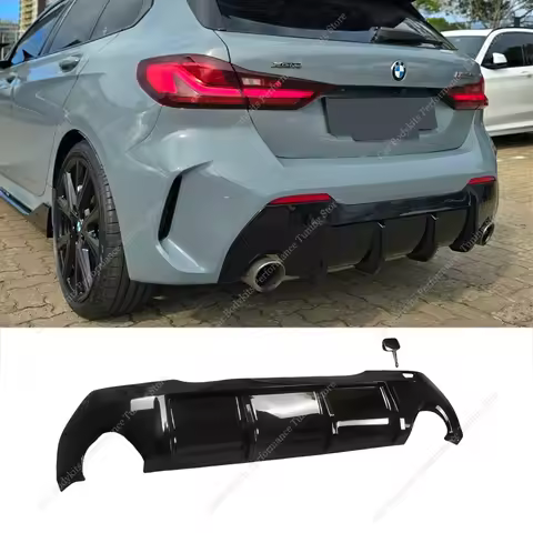 For BMW F40 Gloss Black M Performance Style Rear Diffuser Lip OEM Replacement 128ti M135i M Sport 20