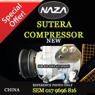 NAZA SUTERA CHINA NEW COMPRESSOR/ KOMPRESOR  (CAR AIRCOND SYSTEM)