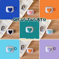 【High quality】For QPLUS TWS BT12 Case Cover DIY Cute Peach Heart Soft Silicone Earphone Case Casing 