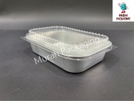 MYCHEF 4363-P Aluminium Foil Tray with Clear Lid (5 sets ±) Rectangle Rectangular My Chef Foil Tray