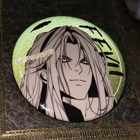 2025 NEW Anime 5.8CM Cosplay Collection Sephiroth FF14 Cartoon Round Badge Pin Brooch Button Pendant