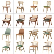 Casual Milk Tea Shop Chair Nordic Coffee Chair Dining Chair Restaurant Woven Rattan Homestay Dining 