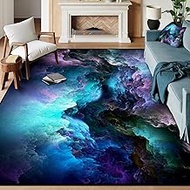 5'x7' Galaxy Rug Bedroom Living Room Gaming Area Rugs Nebula Throw Rugs Yoga Floor Mat Carpet,63"x83
