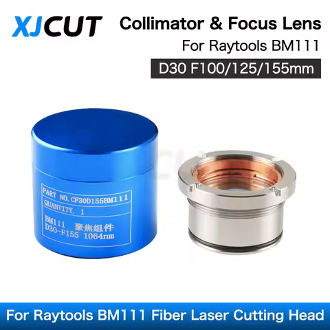 XJCUT Raytools BM111 Collimating&Focusing Lens D30 F100 F125mm with Lens Holder for Raytools Laser C
