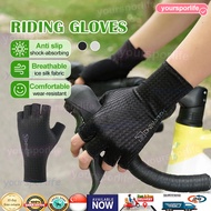 New Cycling Gloves Bicycle Gloves Bike mitten Anti Slip Shock Breathable Half Finger outdoor Fishing