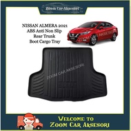 NISSAN ALMERA 2021 High Quality ABS Anti Non Slip Rear Trunk Boot Cargo Tray (Made In Malaysia) Acce